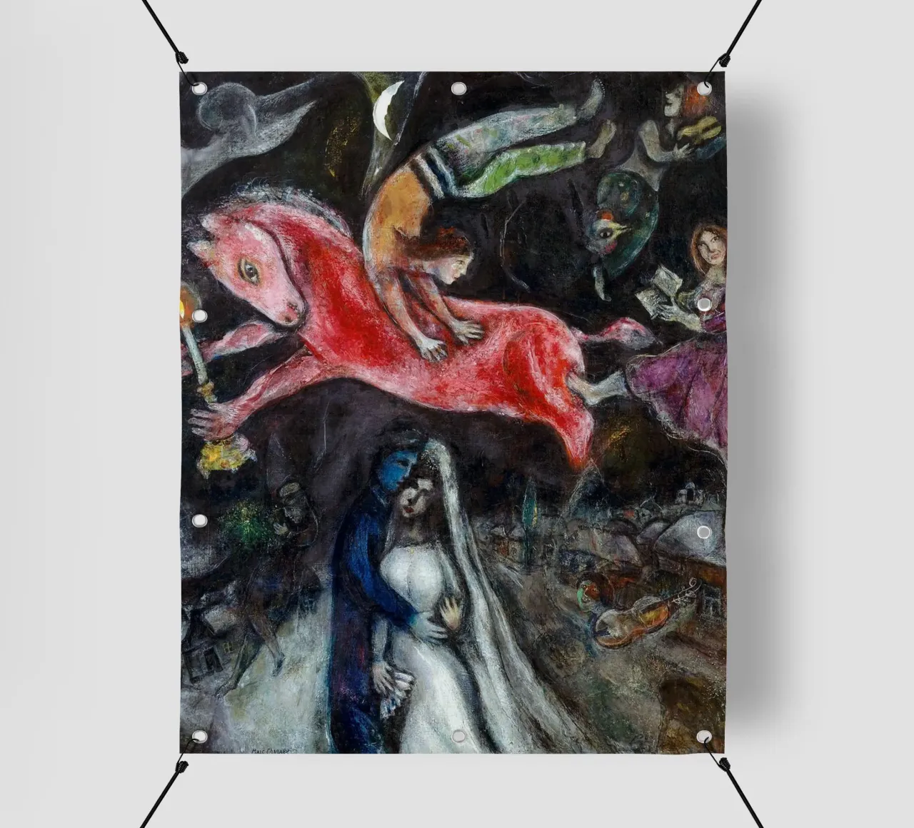 Marc Chagall Un cavallo rosso telo in pvc da Kunze Gallery