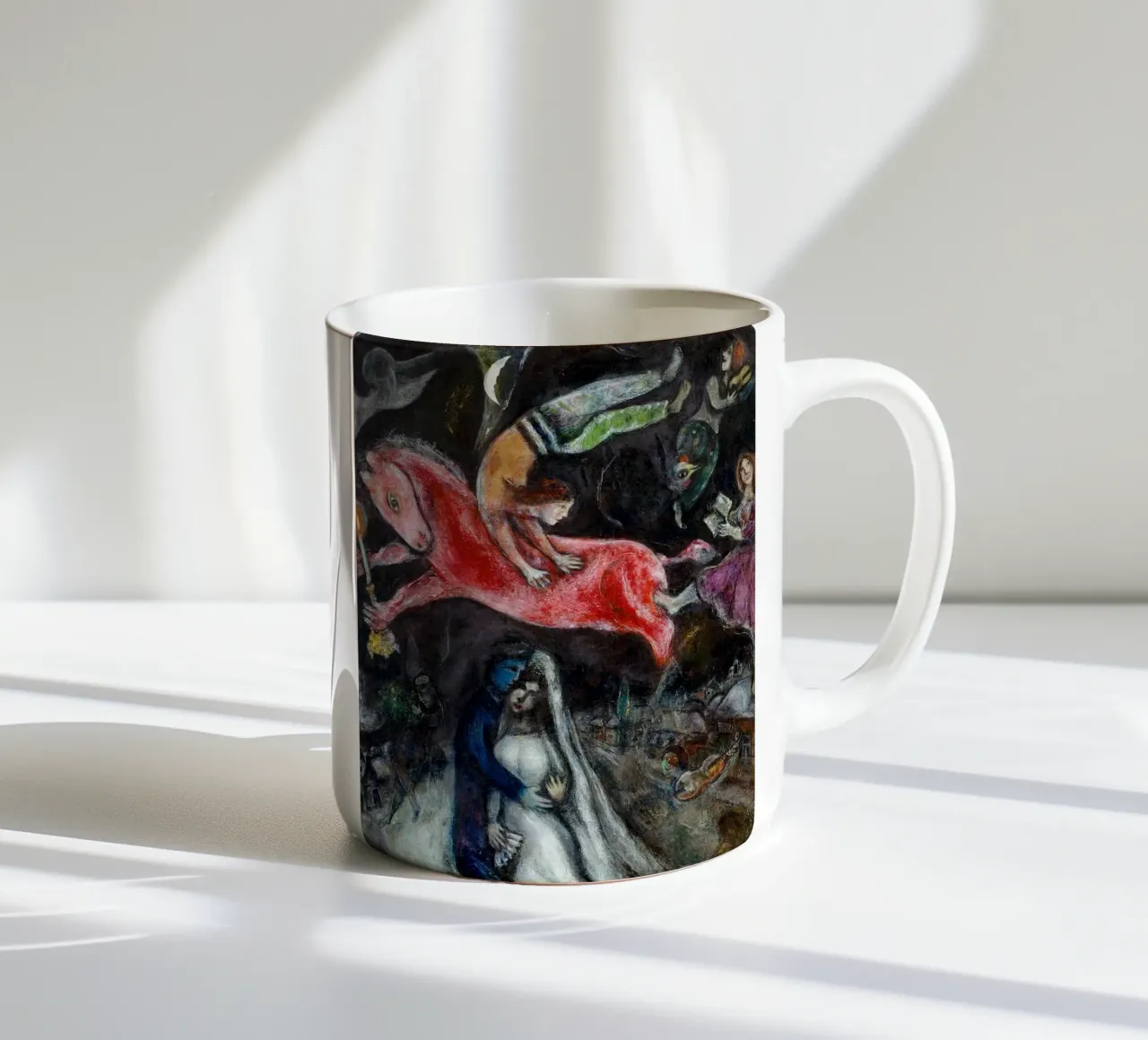 Marc Chagall A Red Horse ceramic mug by Kunze Gallery