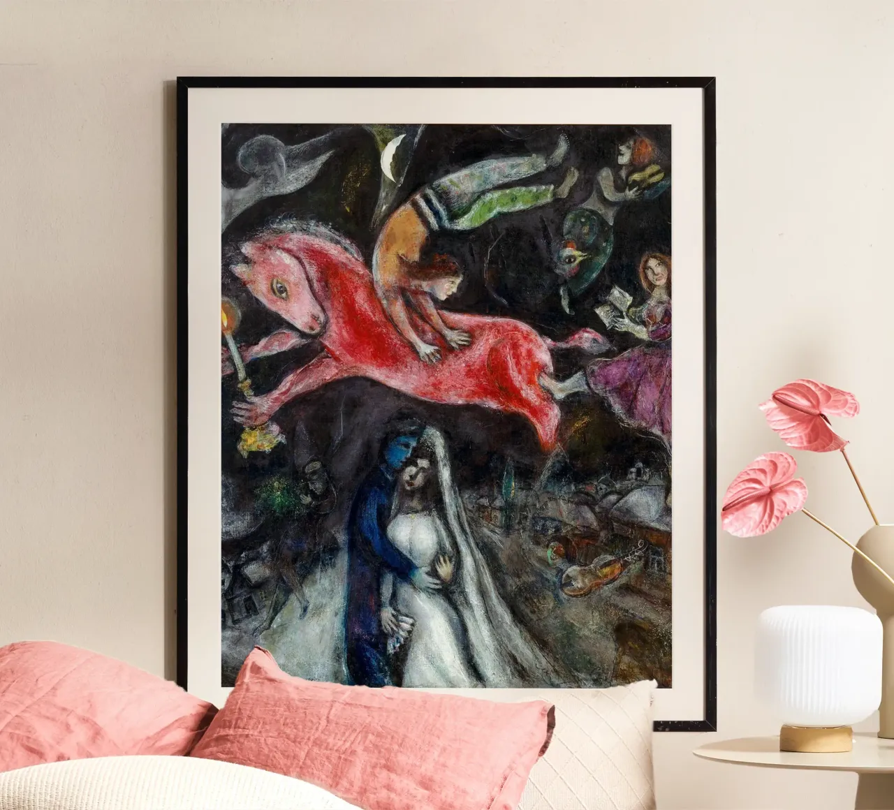 Marc Chagall Un cavallo rosso carta hahnemühle da Kunze Gallery