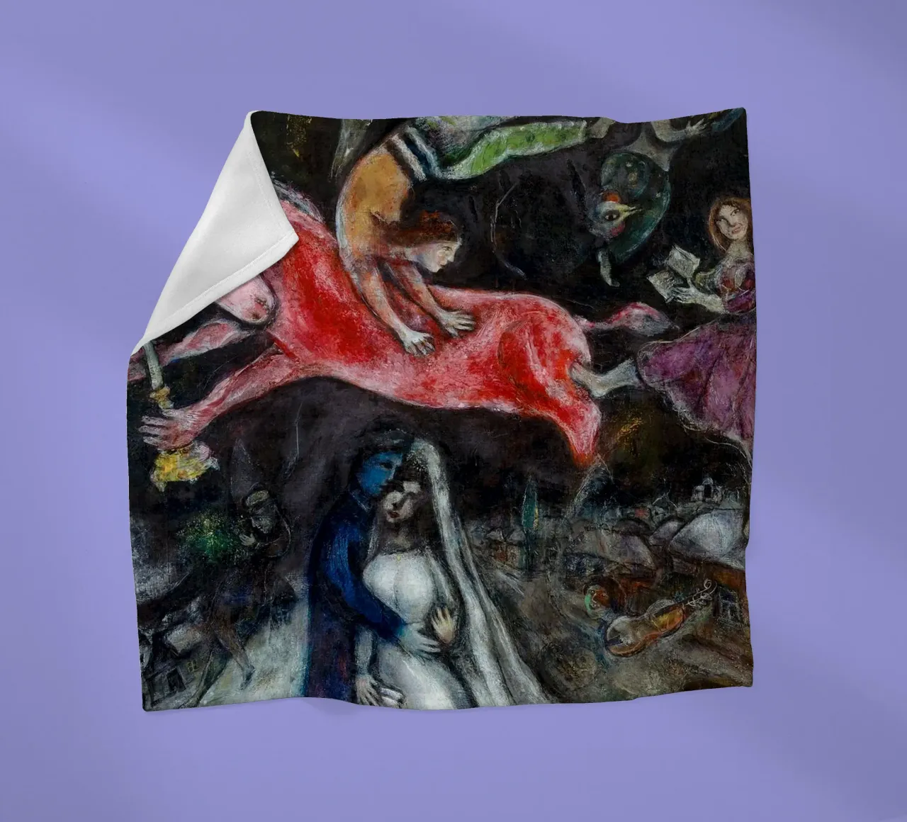 Marc Chagall Un cavallo rosso coperta in pile da Kunze Gallery