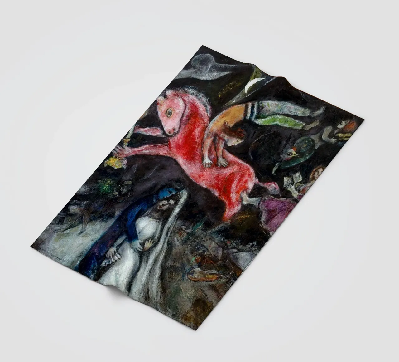 Marc Chagall Un cavallo rosso coperta in pile da Kunze Gallery