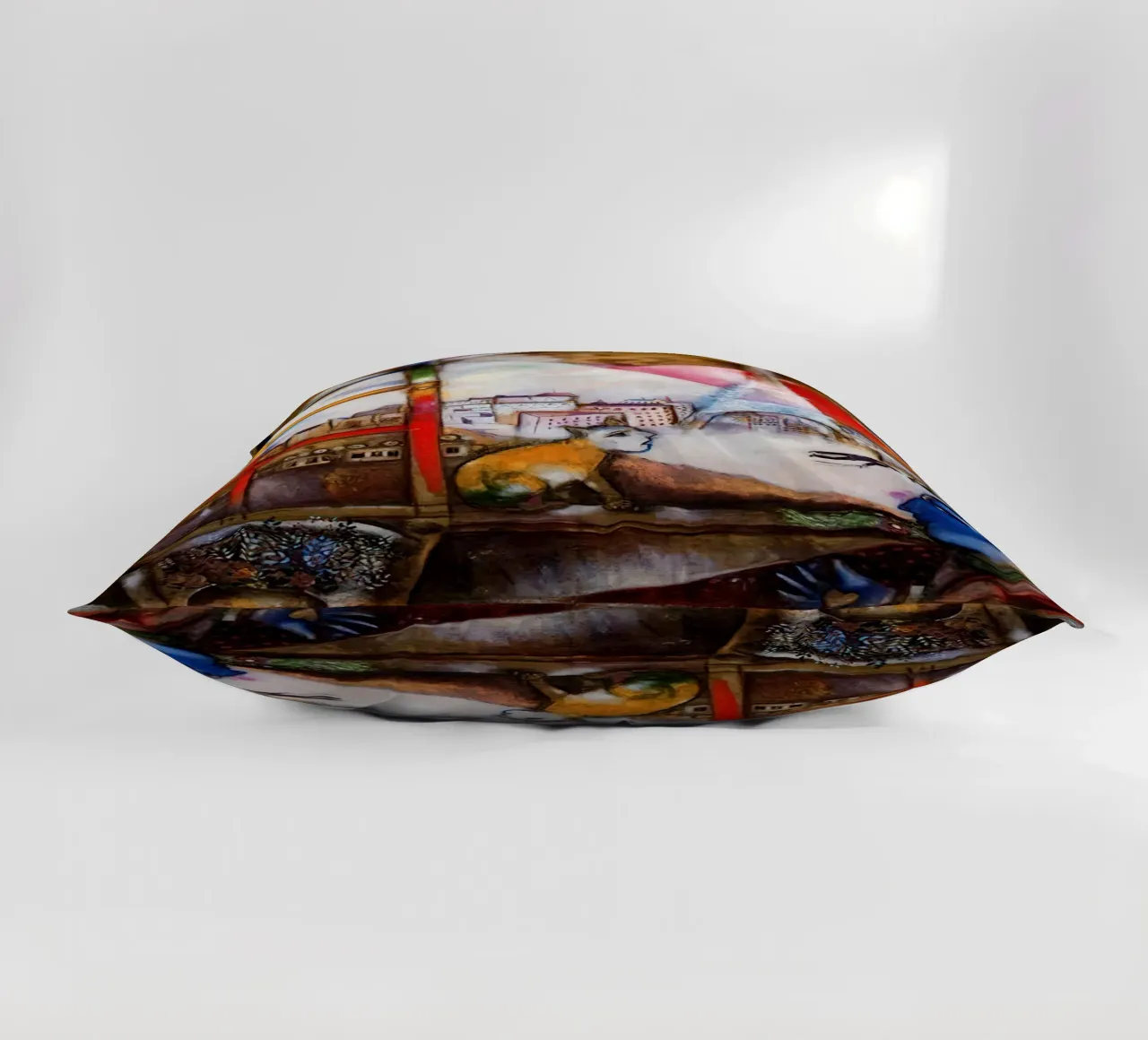 Marc Chagall Paris Through The Window decorative cushion by Kunze Gallery