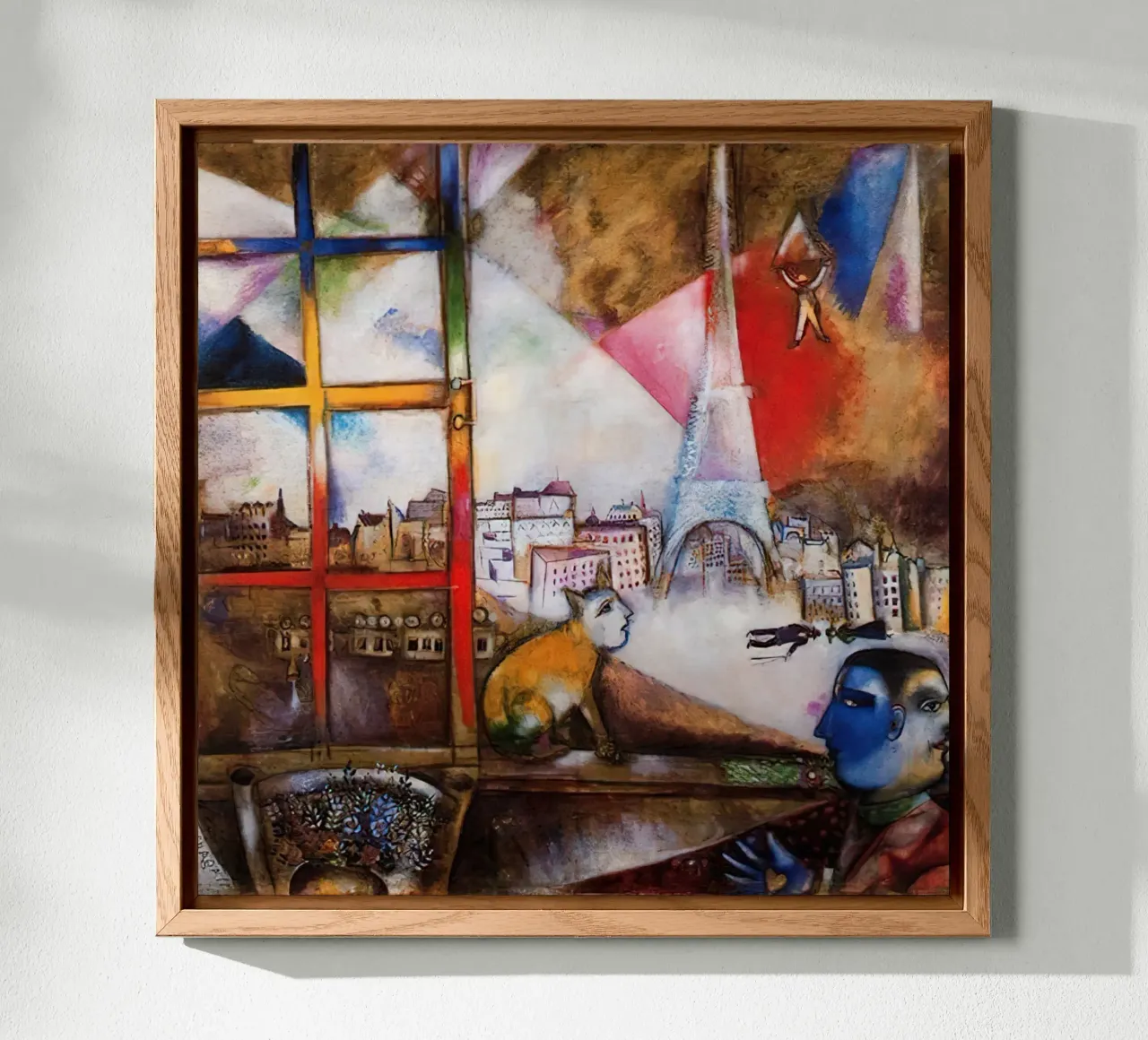 Marc Chagall Paris Through The Window forex plate by Kunze Gallery