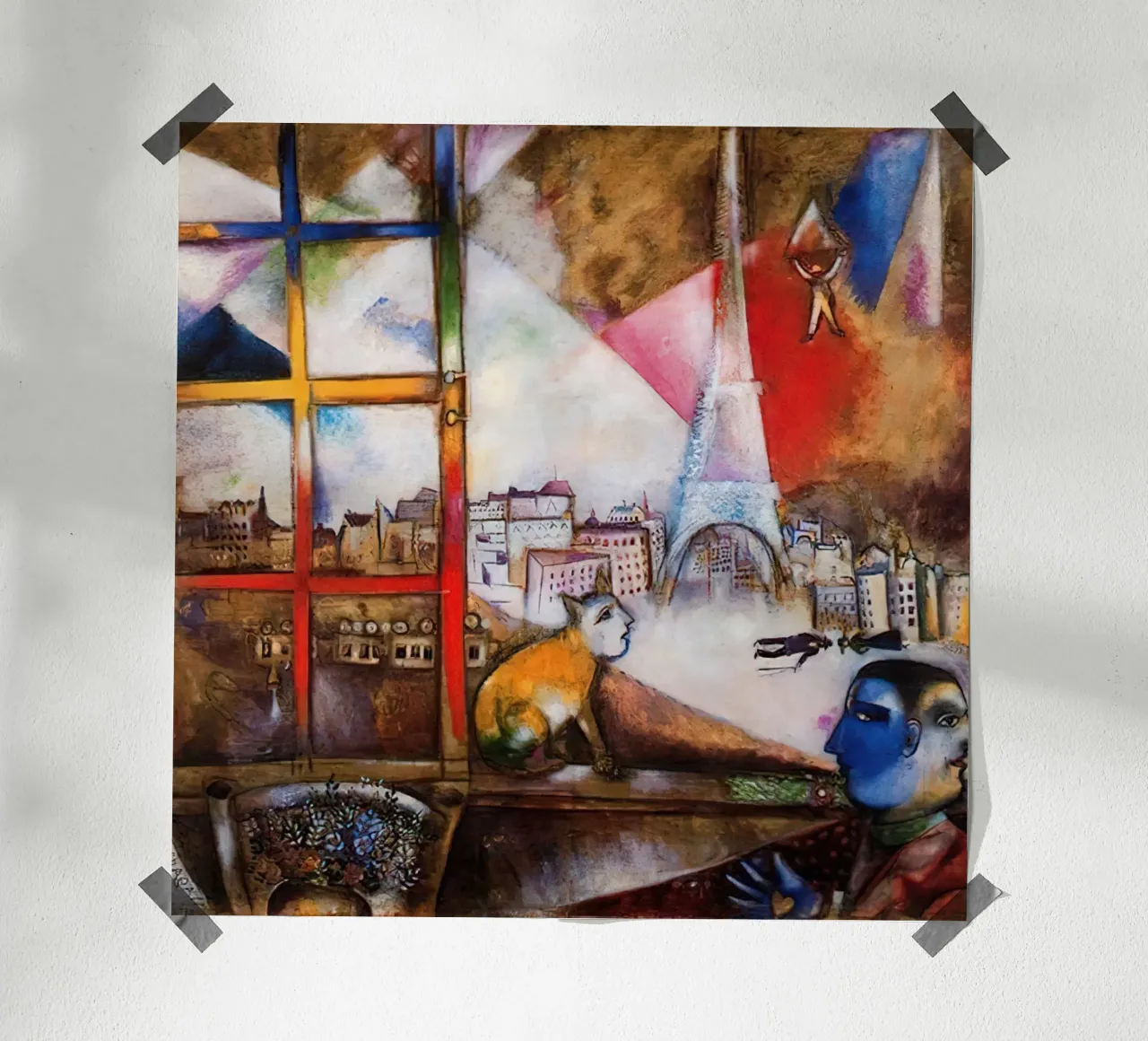 Marc Chagall Paris Through The Window hahnemühle by Kunze Gallery
