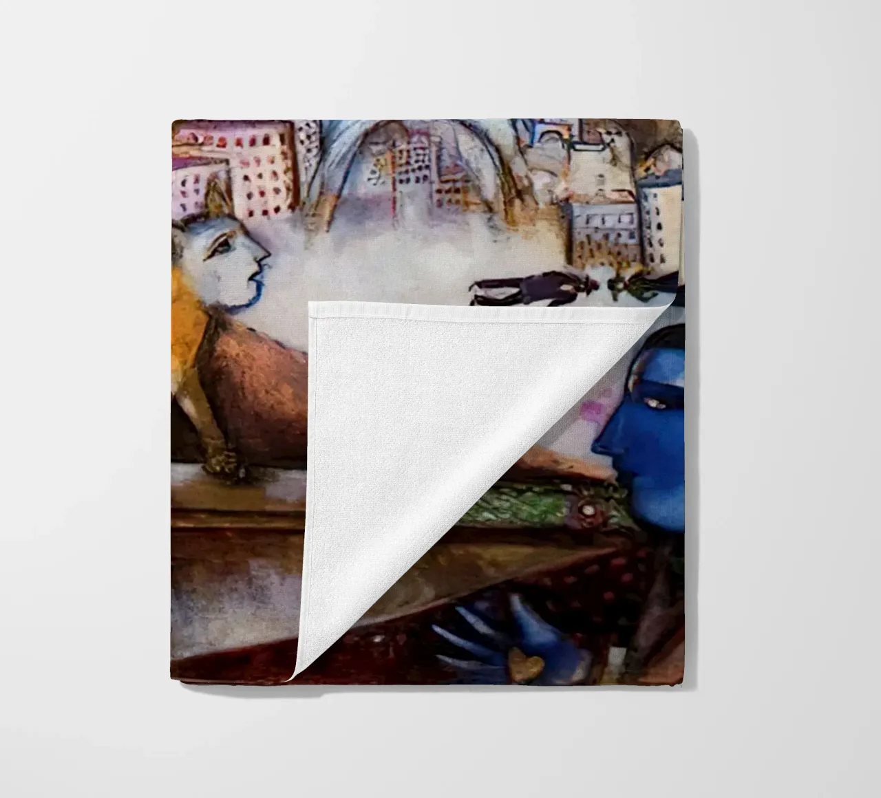 Marc Chagall Paris Through The Window beach towel by Kunze Gallery
