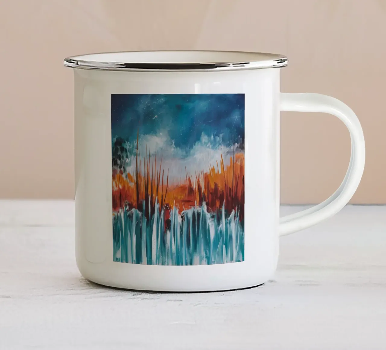Impulso cosmico di Marshfire tazza in smalto da Solestice Strokes