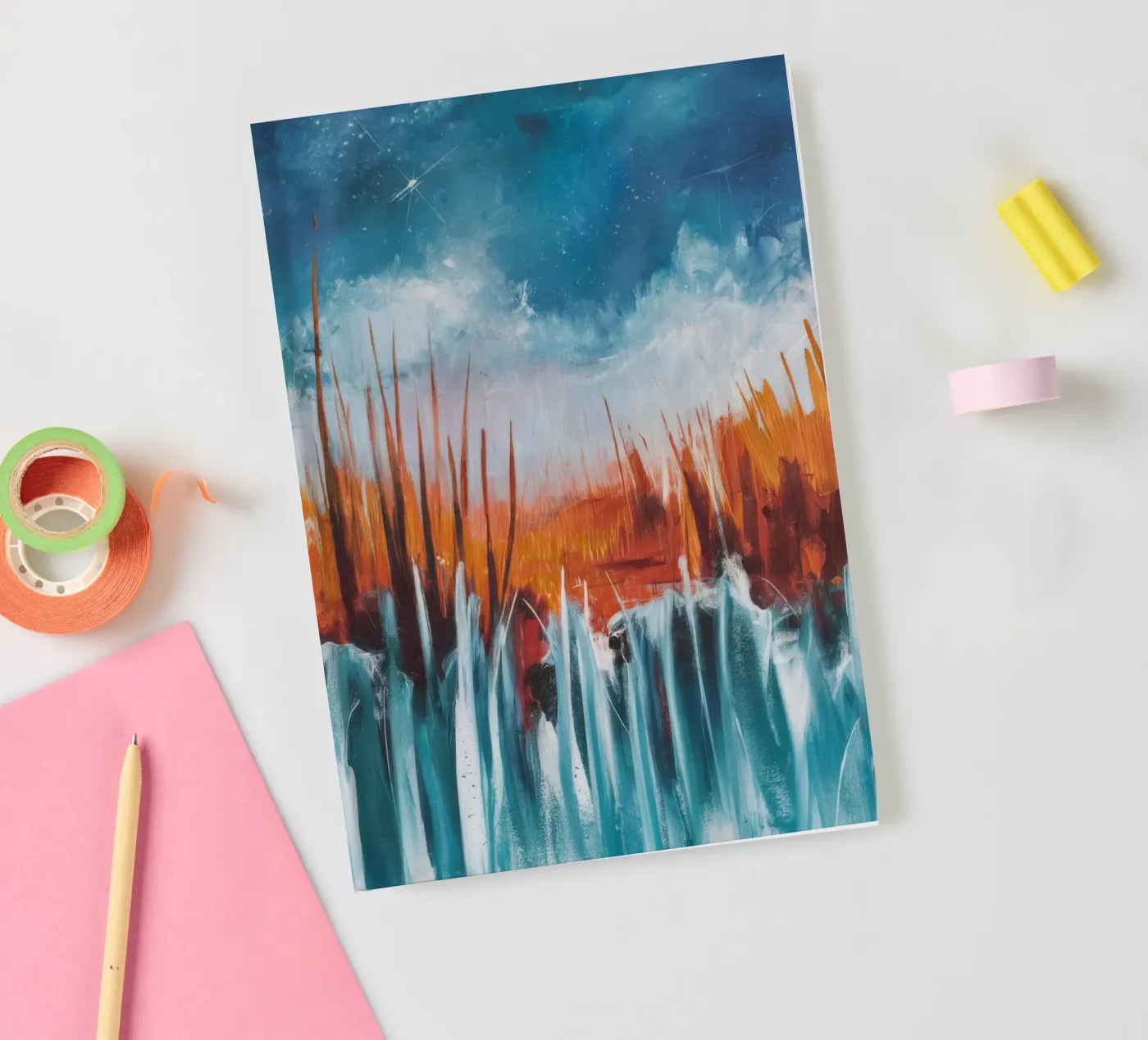 Cosmic Marshfire Pulse notebook by Solestice Strokes