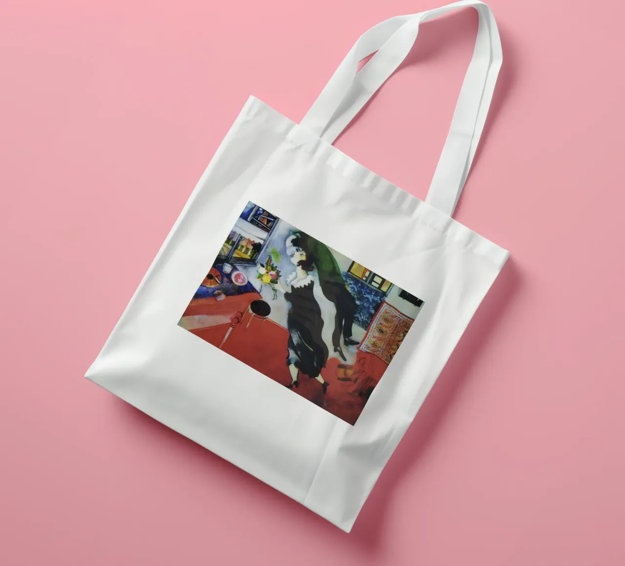 Marc Chagall Il compleanno borsa in juta da Kunze Gallery