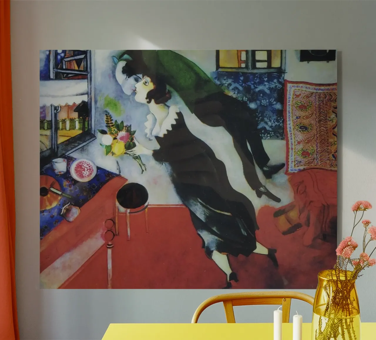 Marc Chagall Il compleanno plexiglass da Kunze Gallery