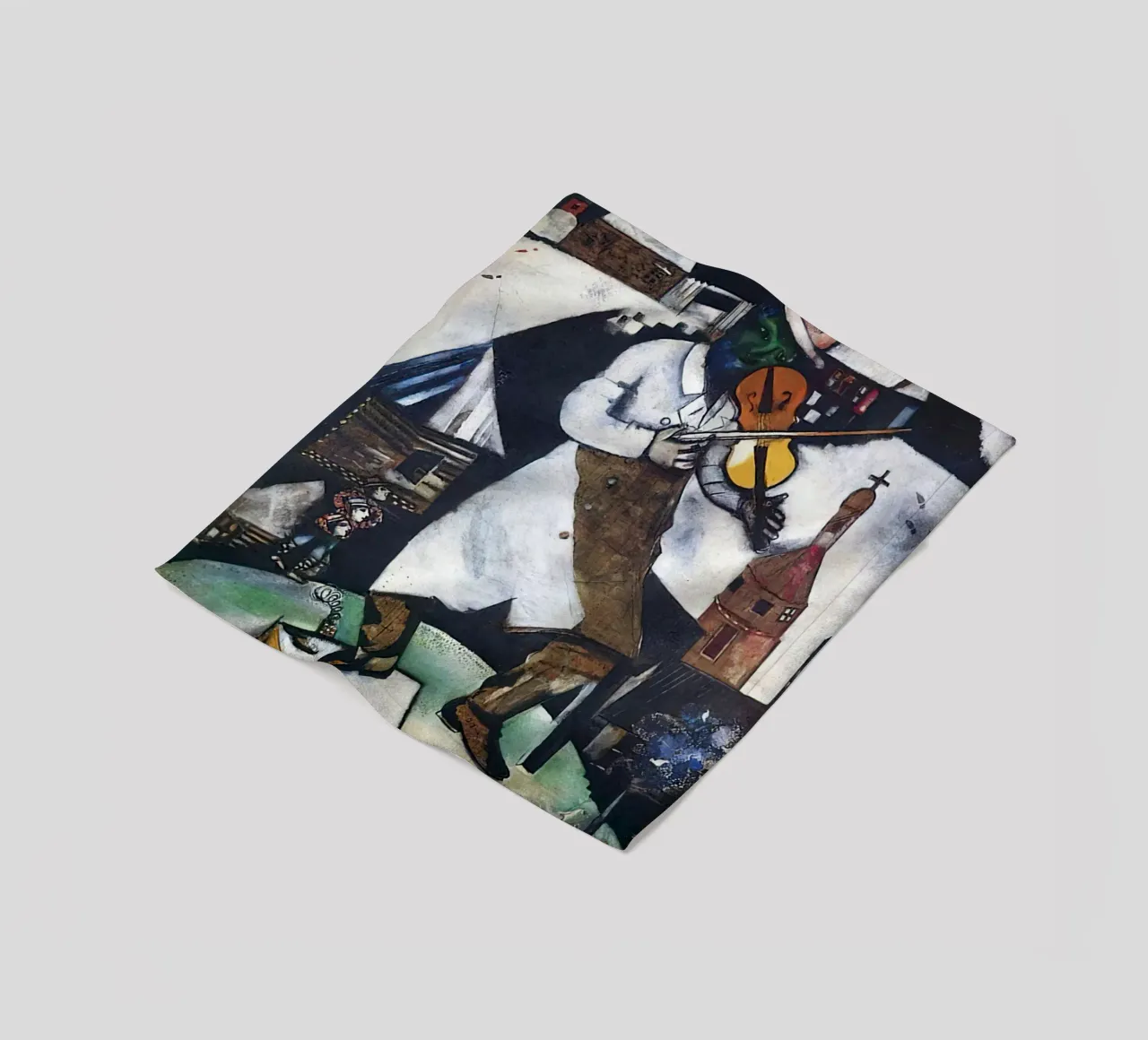Marc Chagall The Fiddler fleece blanket by Kunze Gallery