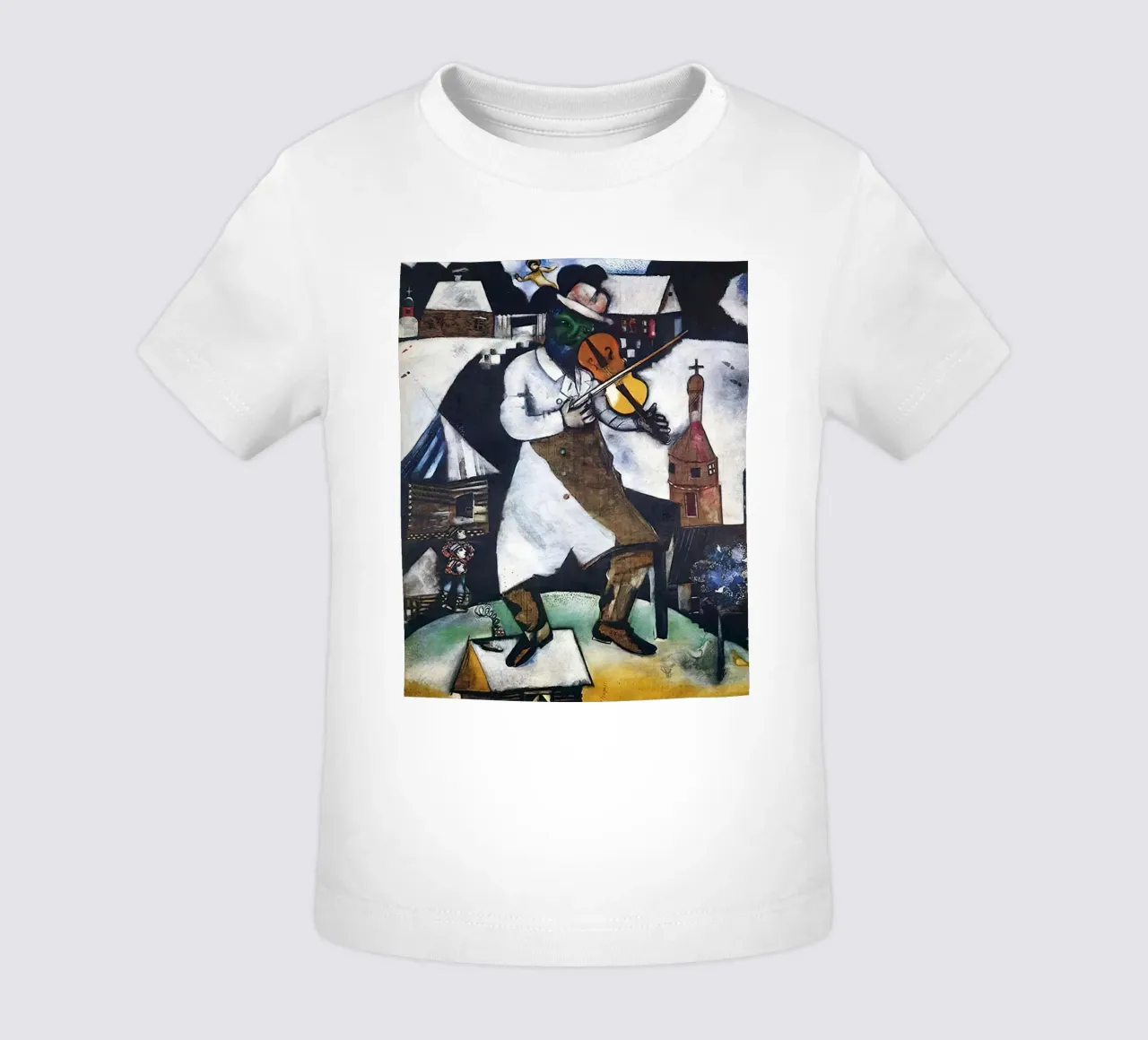 Marc Chagall The Fiddler baby t-shirt by Kunze Gallery
