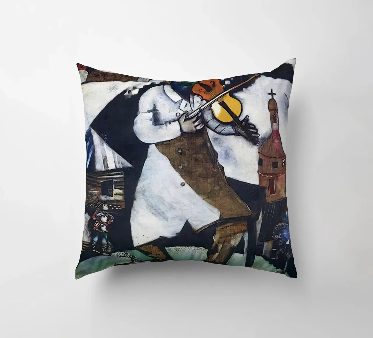 Marc Chagall The Fiddler decorative cushion by Kunze Gallery
