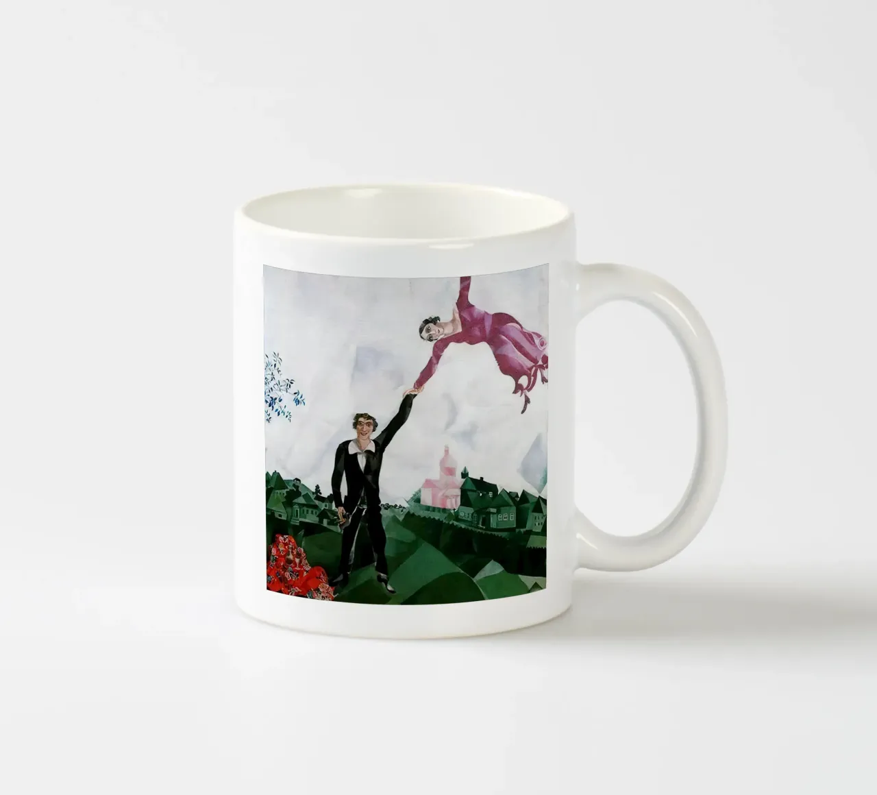 Marc Chagall La passeggiata tazza in ceramica da Kunze Gallery