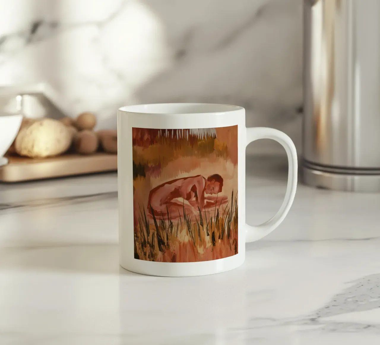 Piangere ancora in terra tazza in ceramica da Solestice Strokes