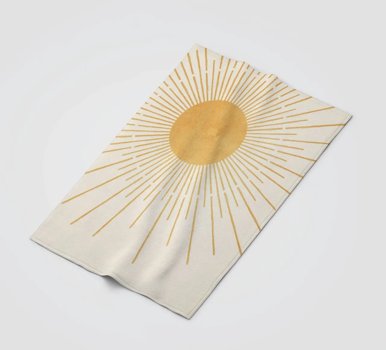 Boho Yellow Sun no. 8 coperta in pile da apoloprints