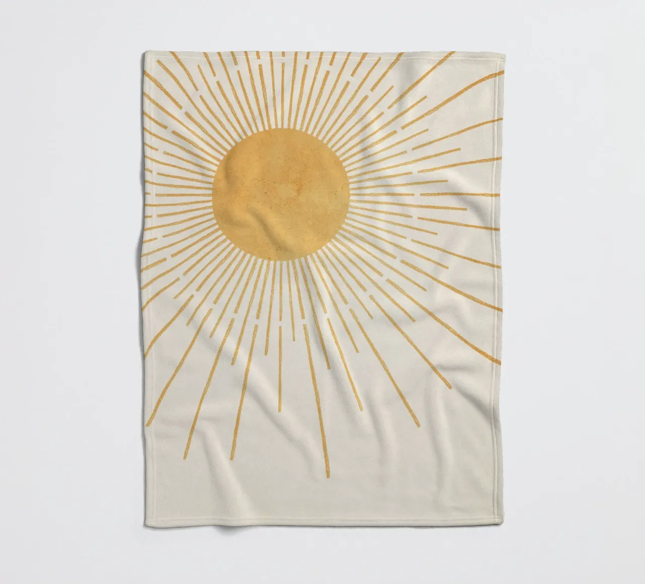 Boho Yellow Sun no. 8 coperta in pile da apoloprints