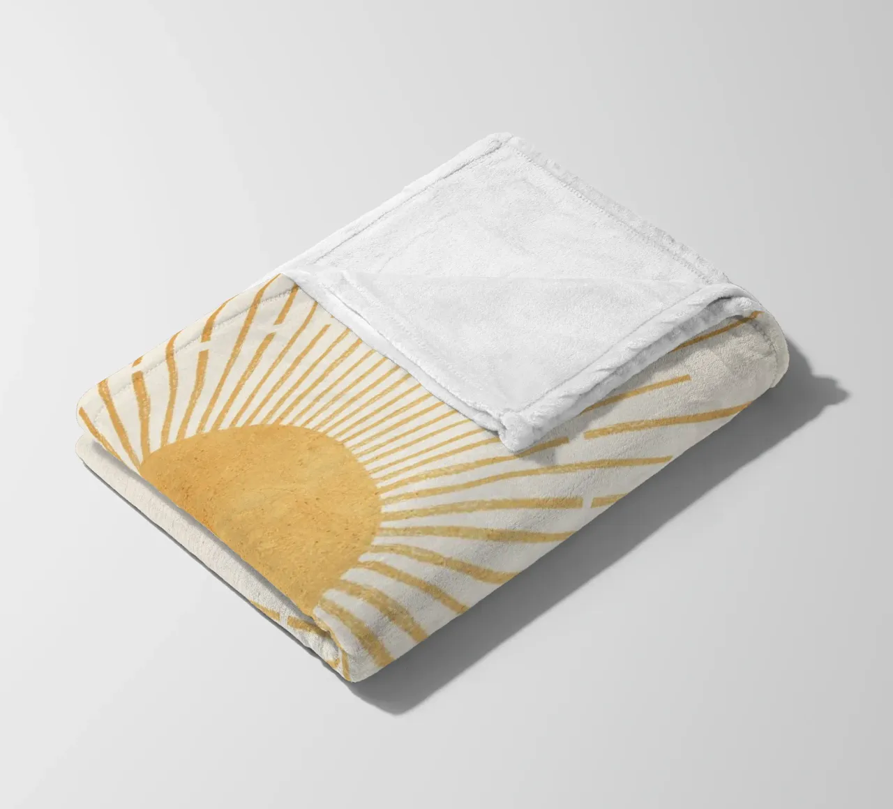 Boho Yellow Sun no. 8 coperta in pile da apoloprints