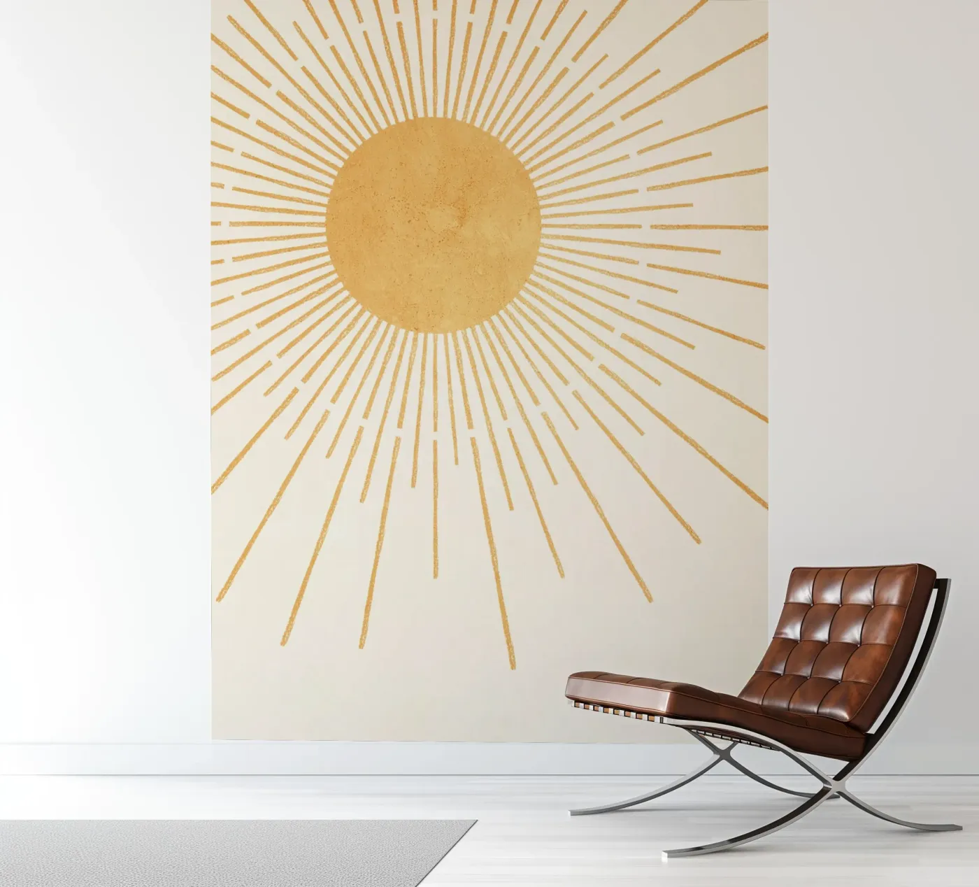Boho Yellow Sun no. 8 fotobehang van Apolo Prints