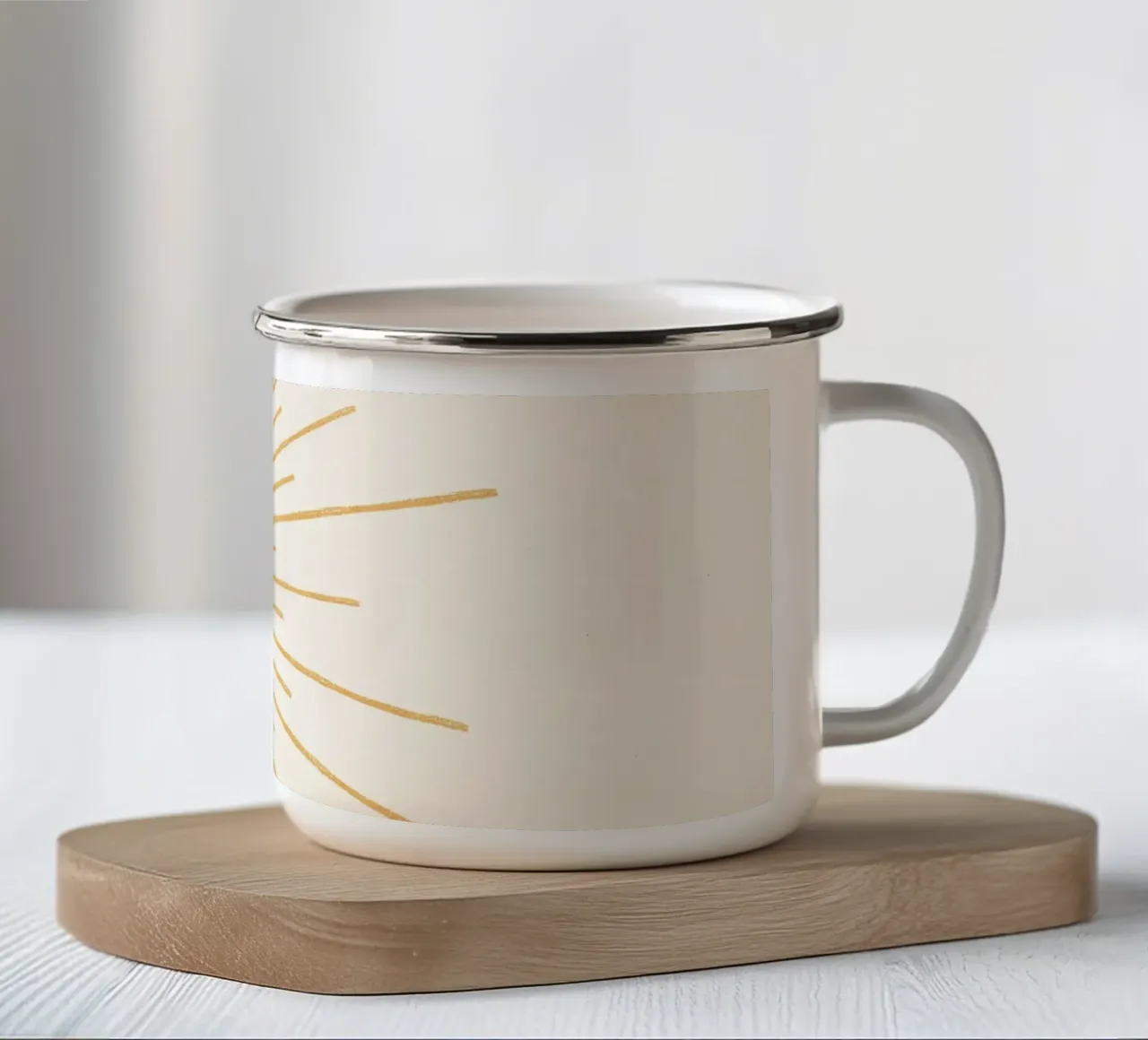 Boho Yellow Sun no. 8 tazza in smalto da apoloprints