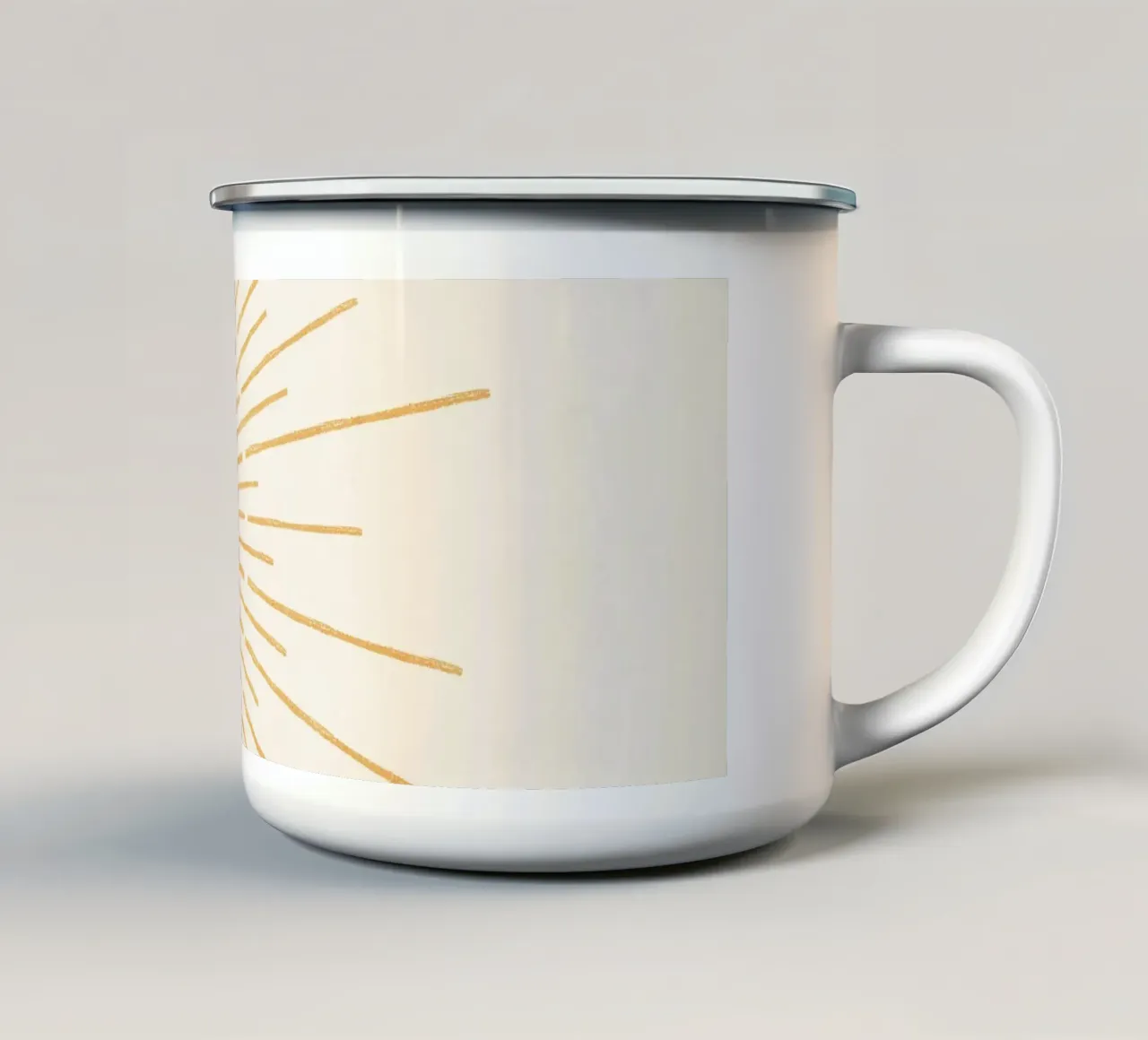 Boho Yellow Sun no. 8 tazza in smalto da apoloprints