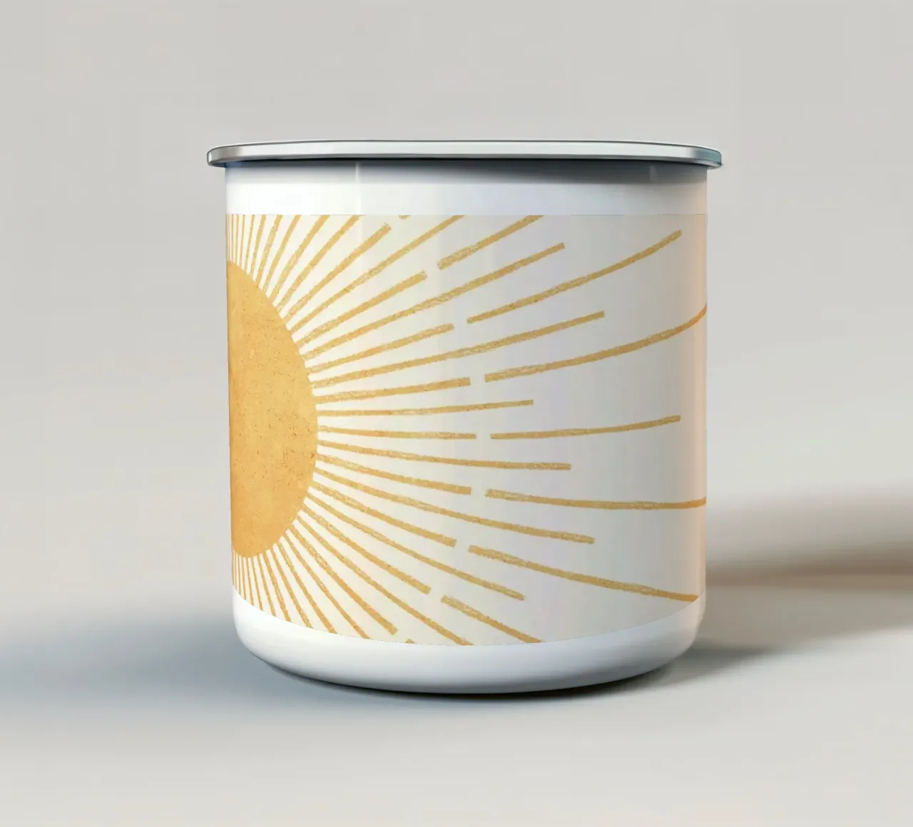 Boho Yellow Sun no. 8 tazza in smalto da apoloprints