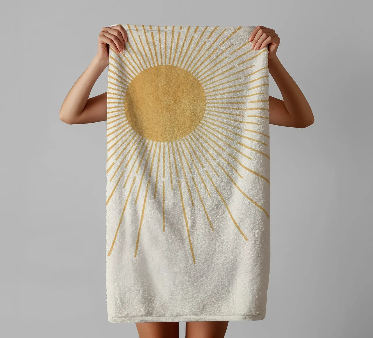 Boho Yellow Sun no. 8 asciugamano da bagno da apoloprints