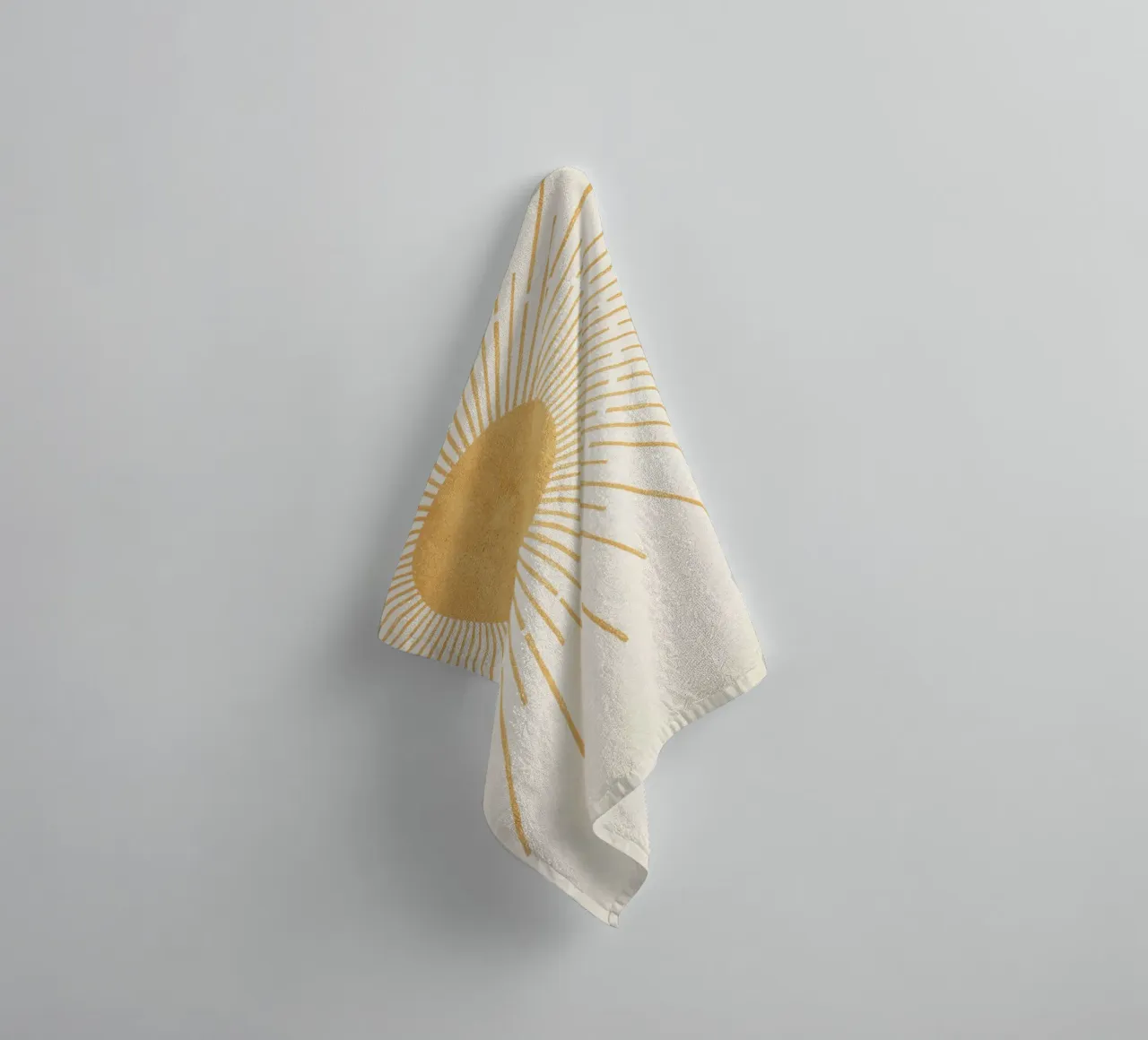 Boho Yellow Sun no. 8 asciugamano da bagno da apoloprints