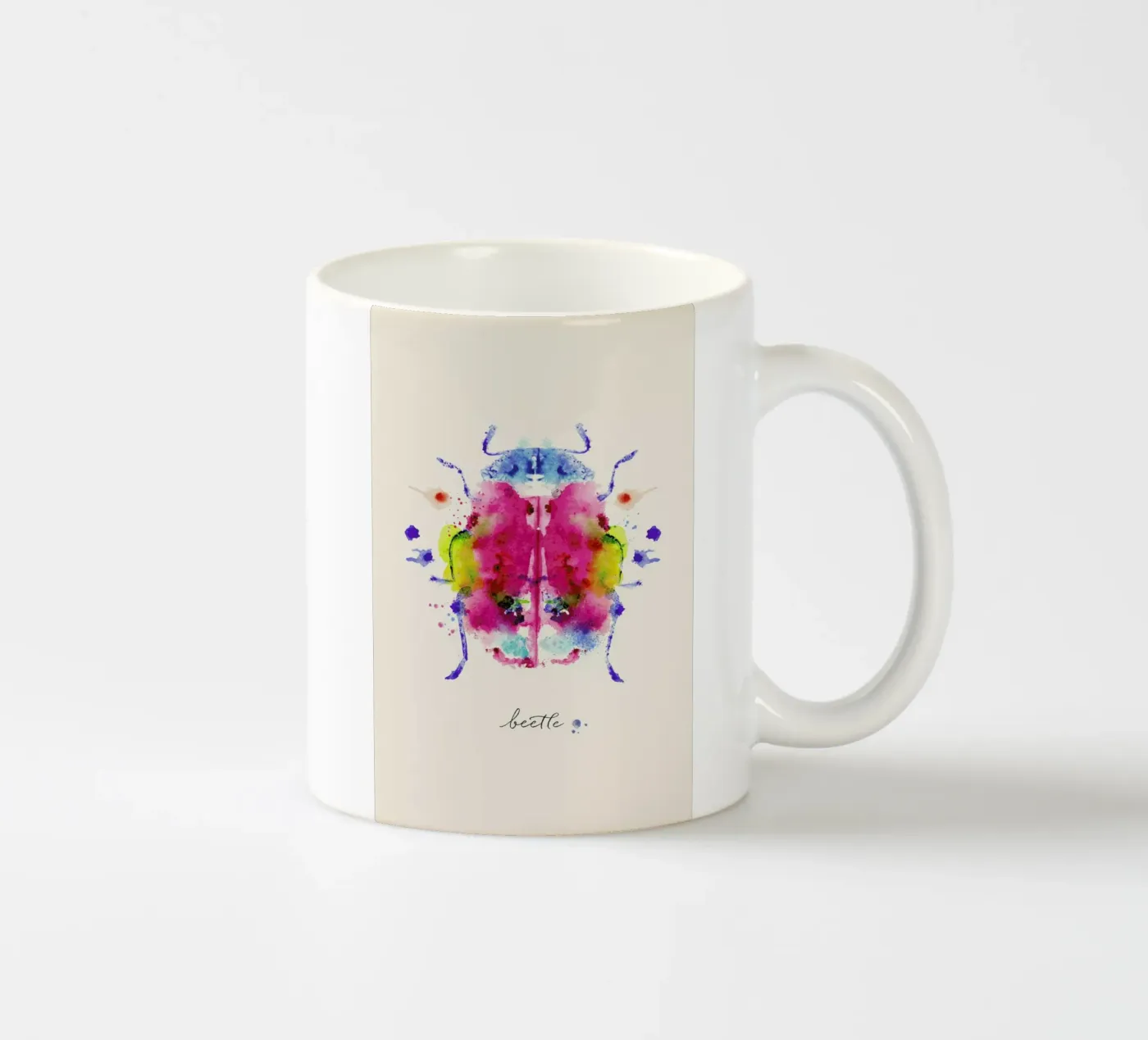 Ink Beetle ceramic mug by Flora & Fauna