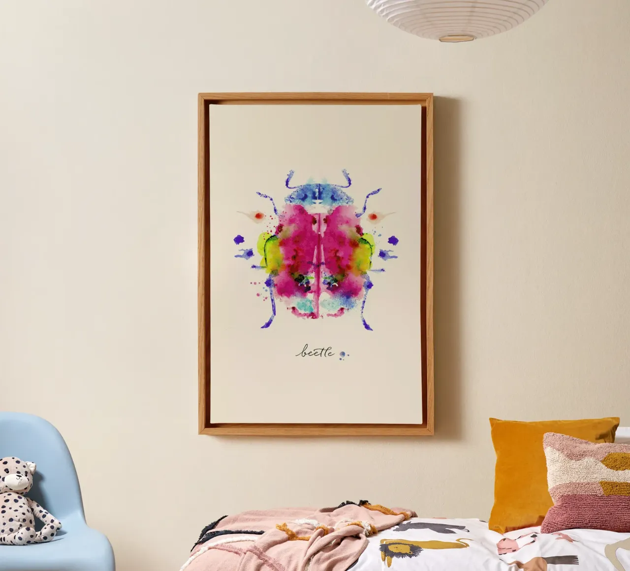 Ink Beetle tela con Cornice a cassetta da Flora & Fauna
