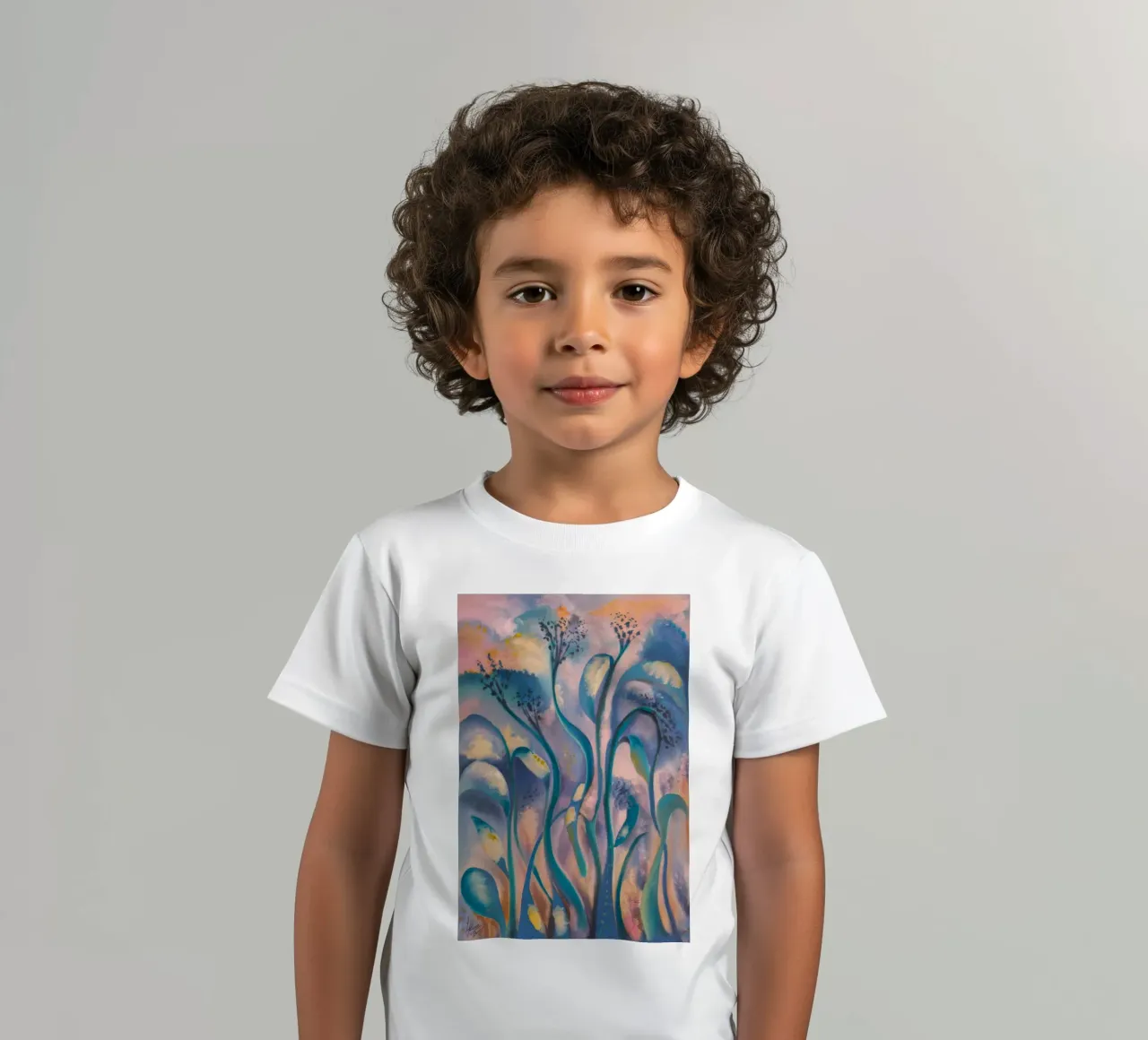 Giardino Celeste Ondeggiante t-shirt bambini da Solestice Strokes