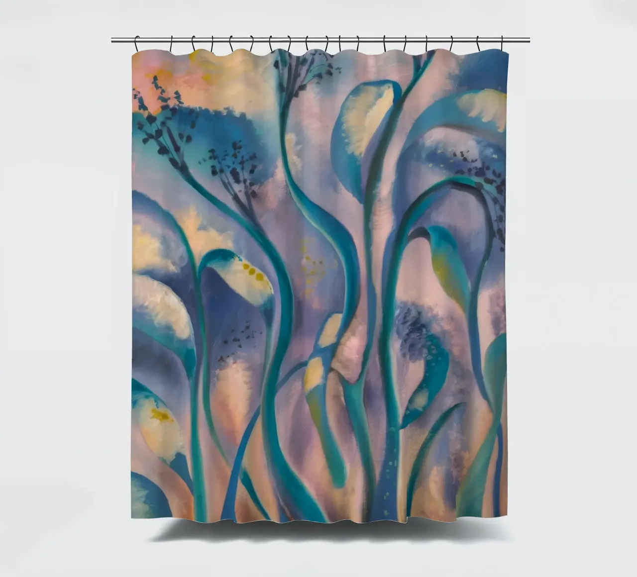 Swaying Celestial Garden shower curtain by Solestice Strokes