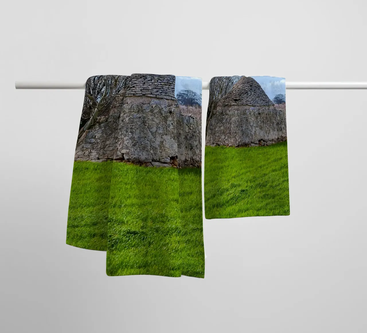 Timeless Apulian Countryside: Ancient Stone Dwelling towel by peuceta_BA