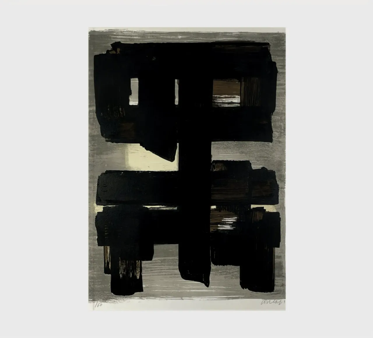 Pierre Soulages 'Lithographie n° 1' 1957 notebook by Spencershop