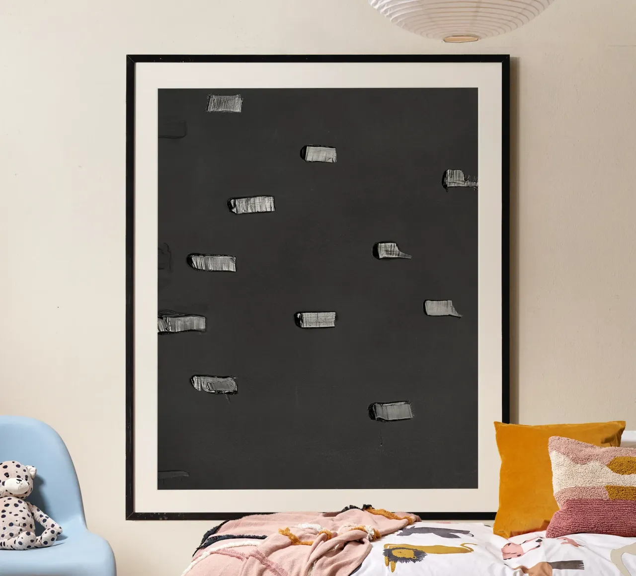 Pierre Soulages Pittura n. 1 poster con telaio in plastica da Spencershop