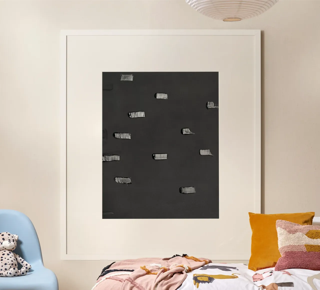 Pierre Soulages Pittura n. 1 poster con telaio in plastica da Spencershop