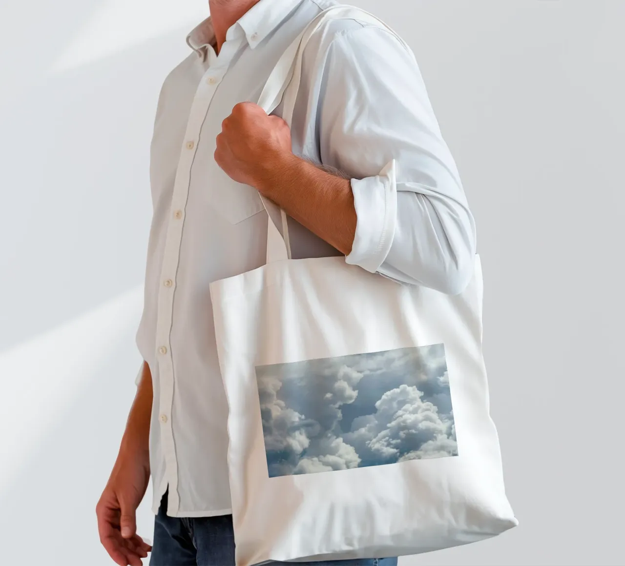 Cloudscape 2 borsa in juta da Nur Mut