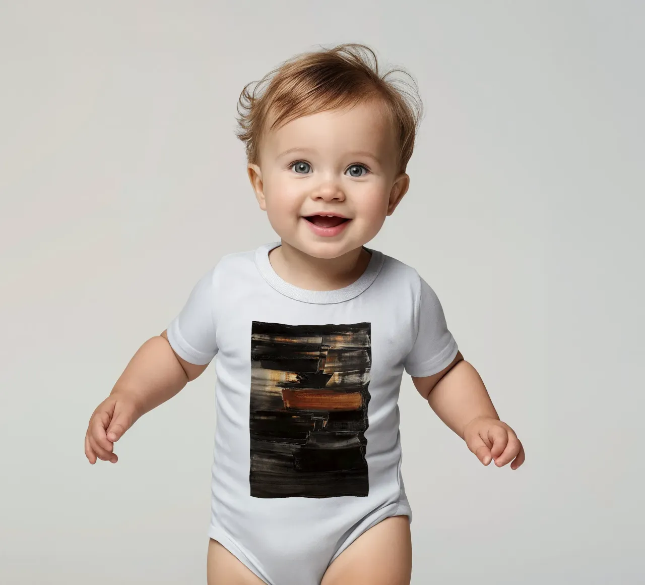 Pierre Soulages Painting No.3 short-sleeve baby romper by Spencershop