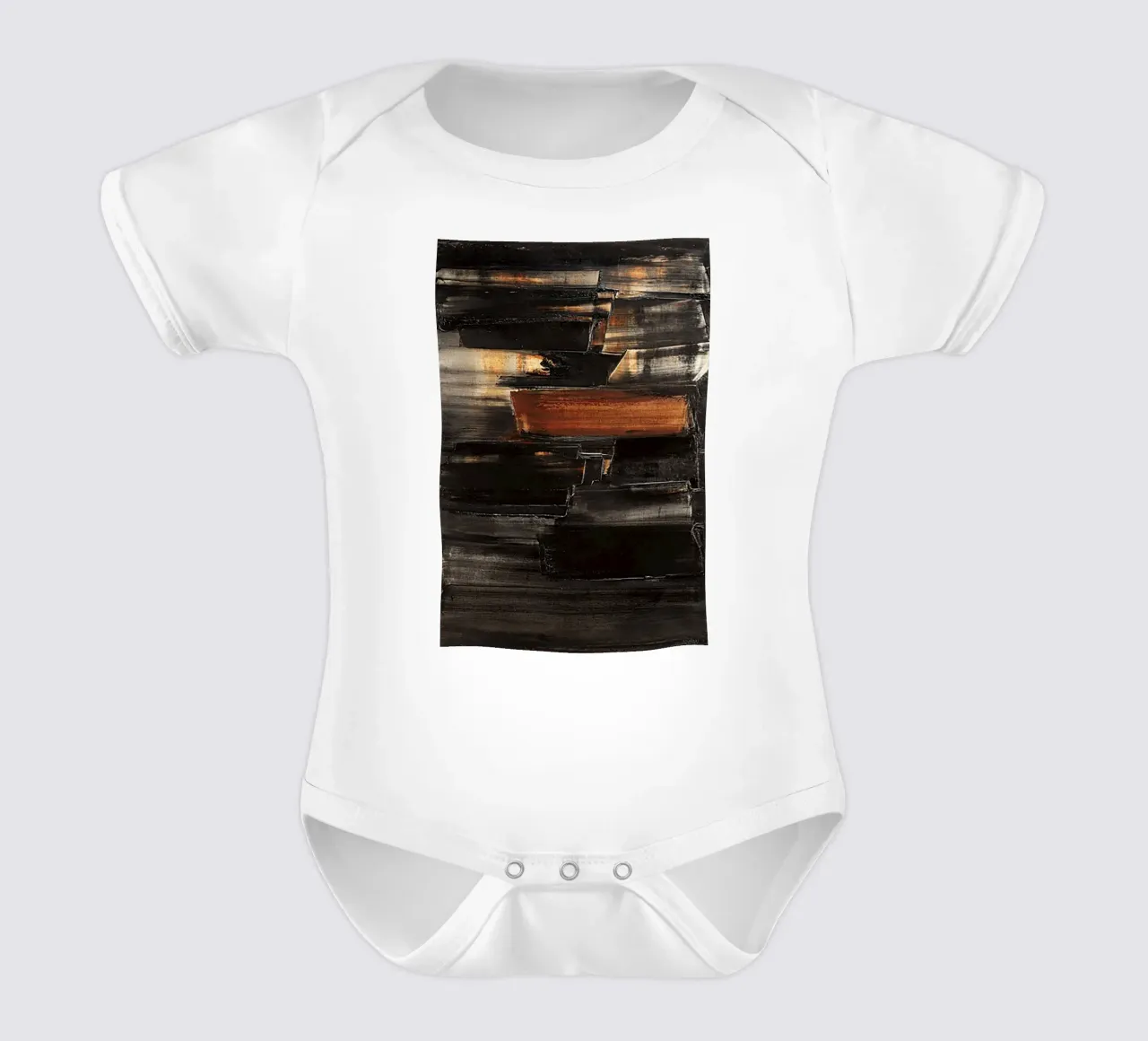 Pierre Soulages Painting No.3 short-sleeve baby romper by Spencershop