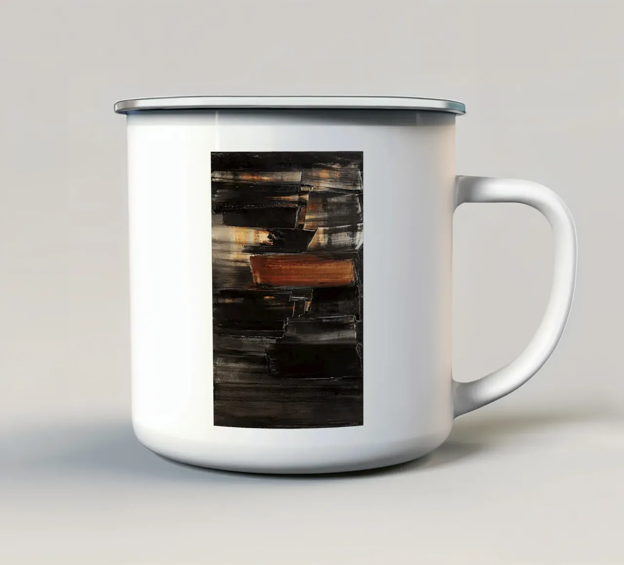 Pierre Soulages Pittura n. 3 tazza in smalto da Spencershop