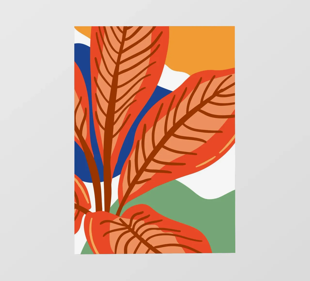 Abstract leaves telo in pvc da LisaArtes