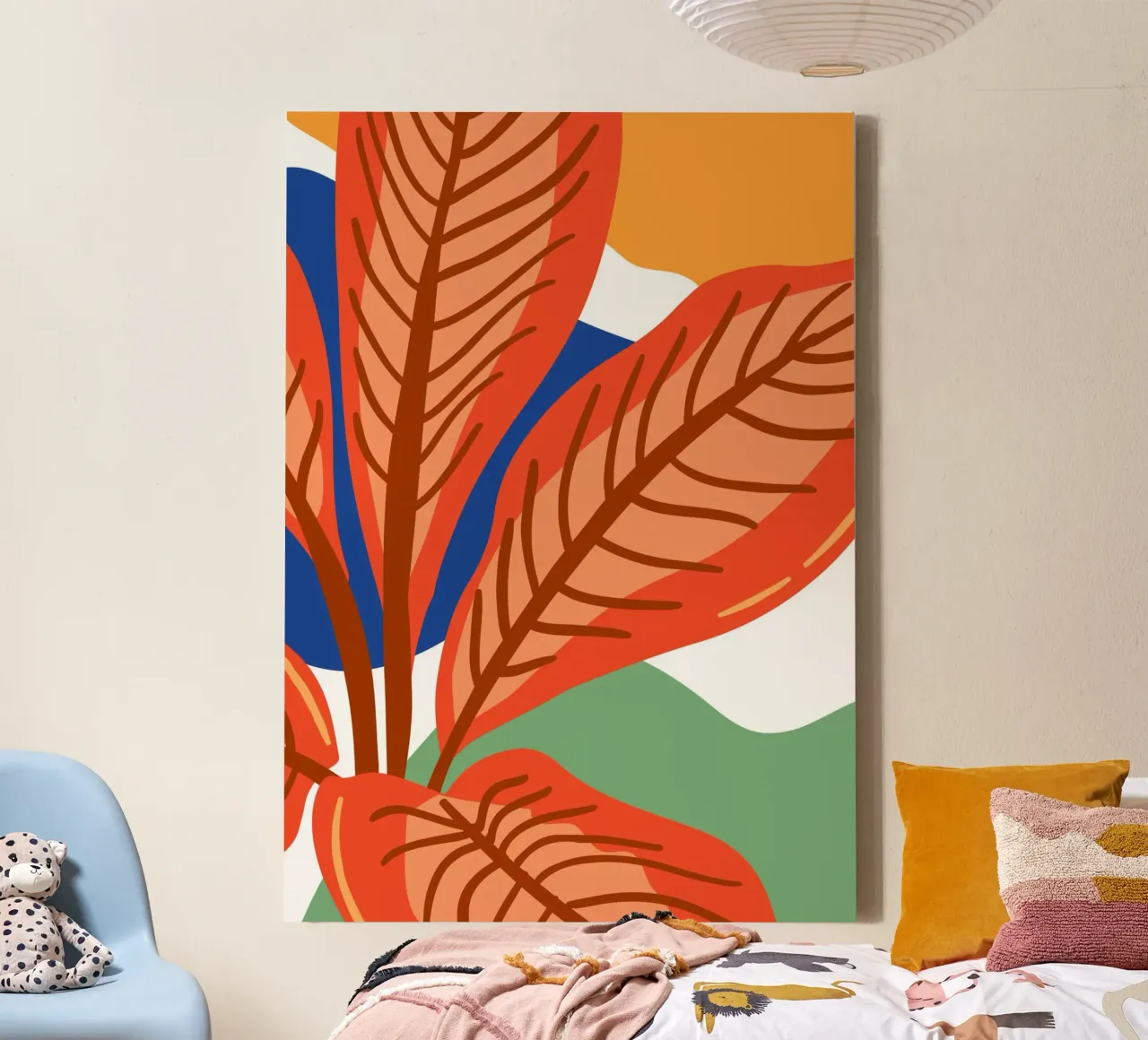Abstract leaves tela con Cornice a cassetta da LisaArtes