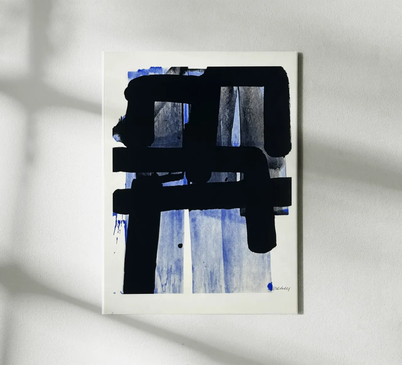 Pierre Soulages Zeefdruk nr. 2 canvas met Baklijst van Spencershop