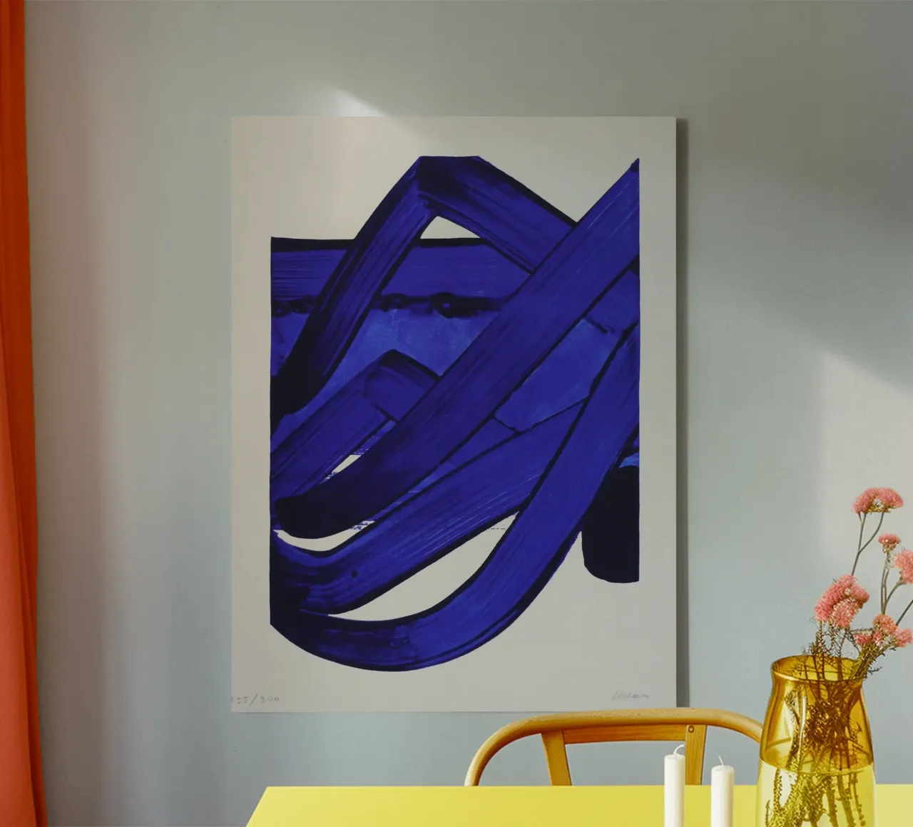 Pierre Soulages Siebdruck No.18 Leinwand mit Schattenfugenrahmen von Spencershop