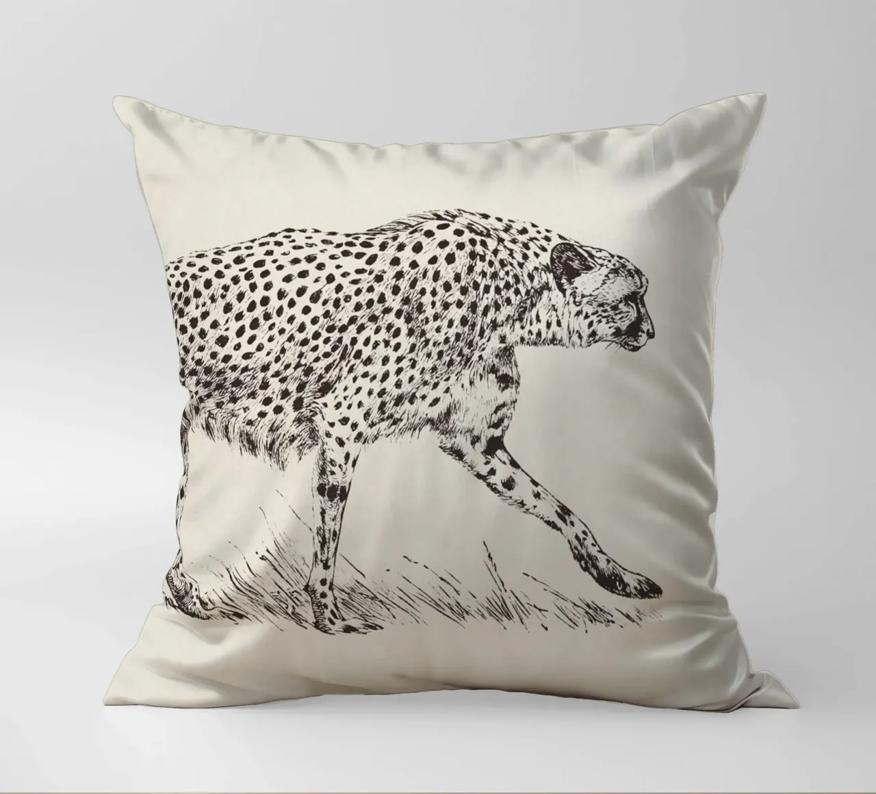 Cheetah Leopard Sketch cuscino da apoloprints