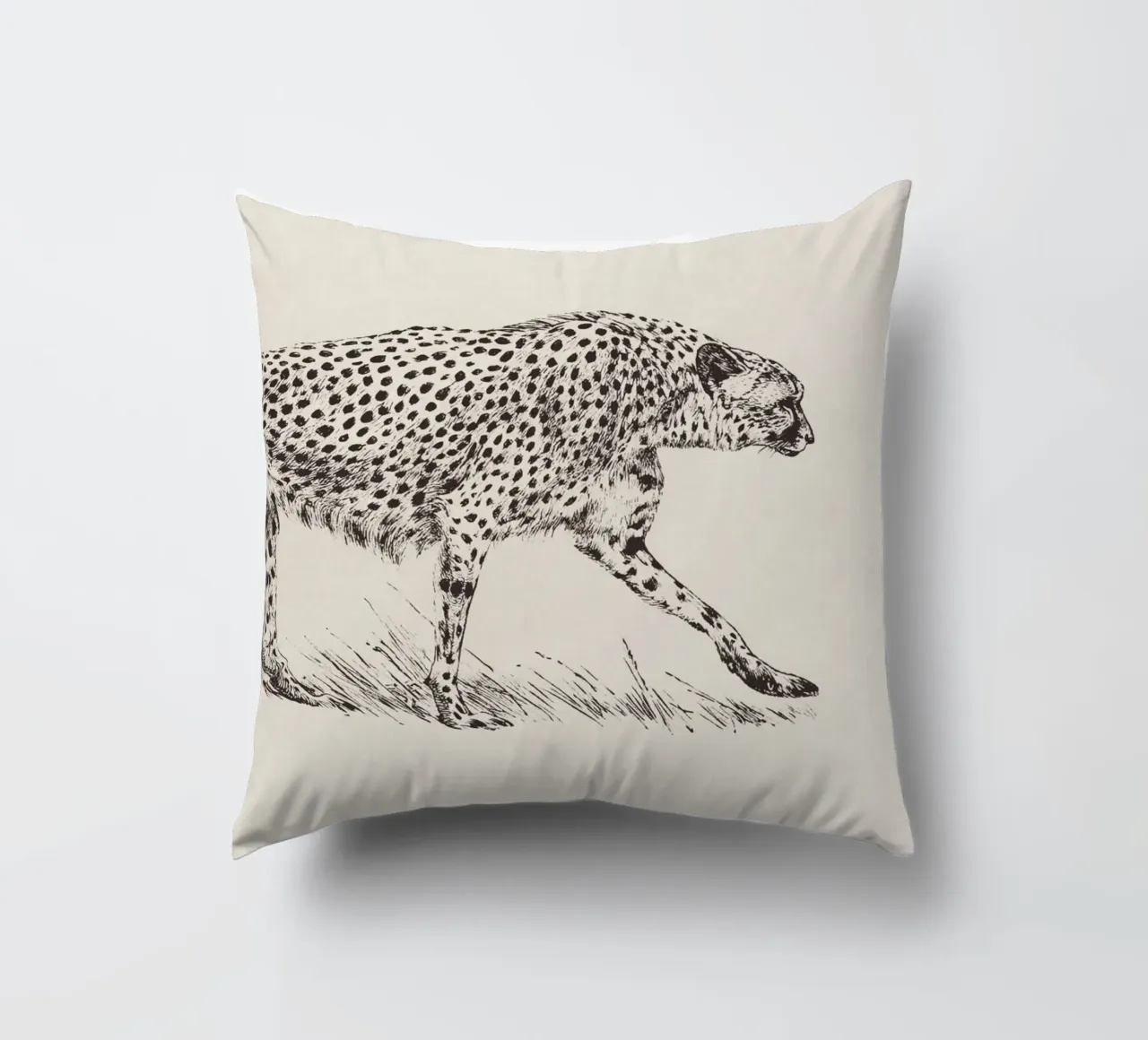 Cheetah Leopard Sketch cuscino da apoloprints