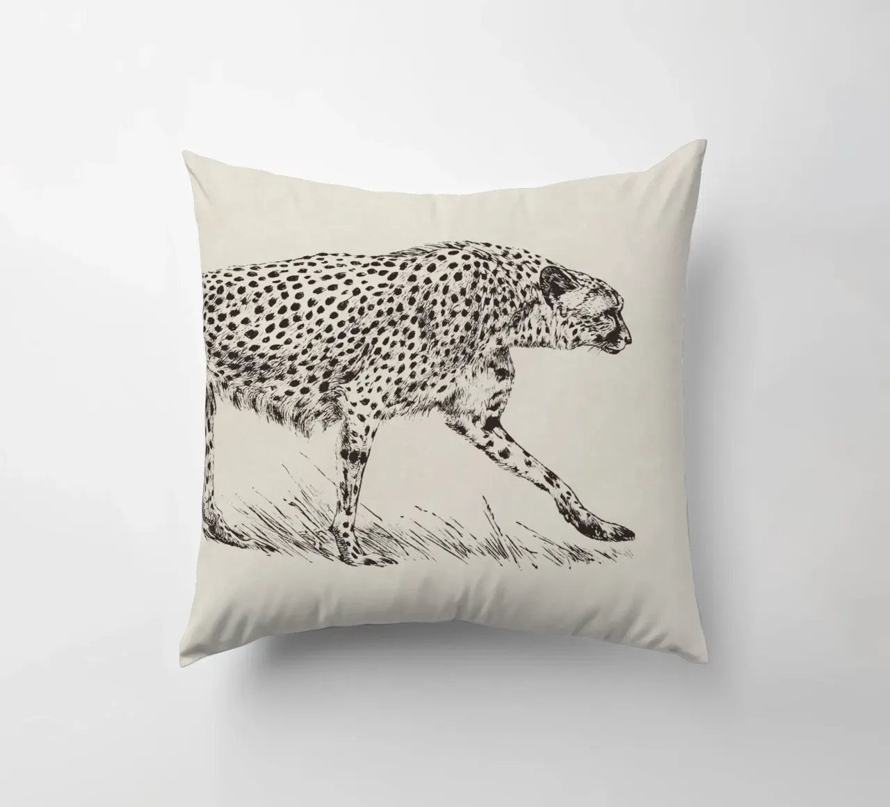 Cheetah Leopard Sketch cuscino da apoloprints