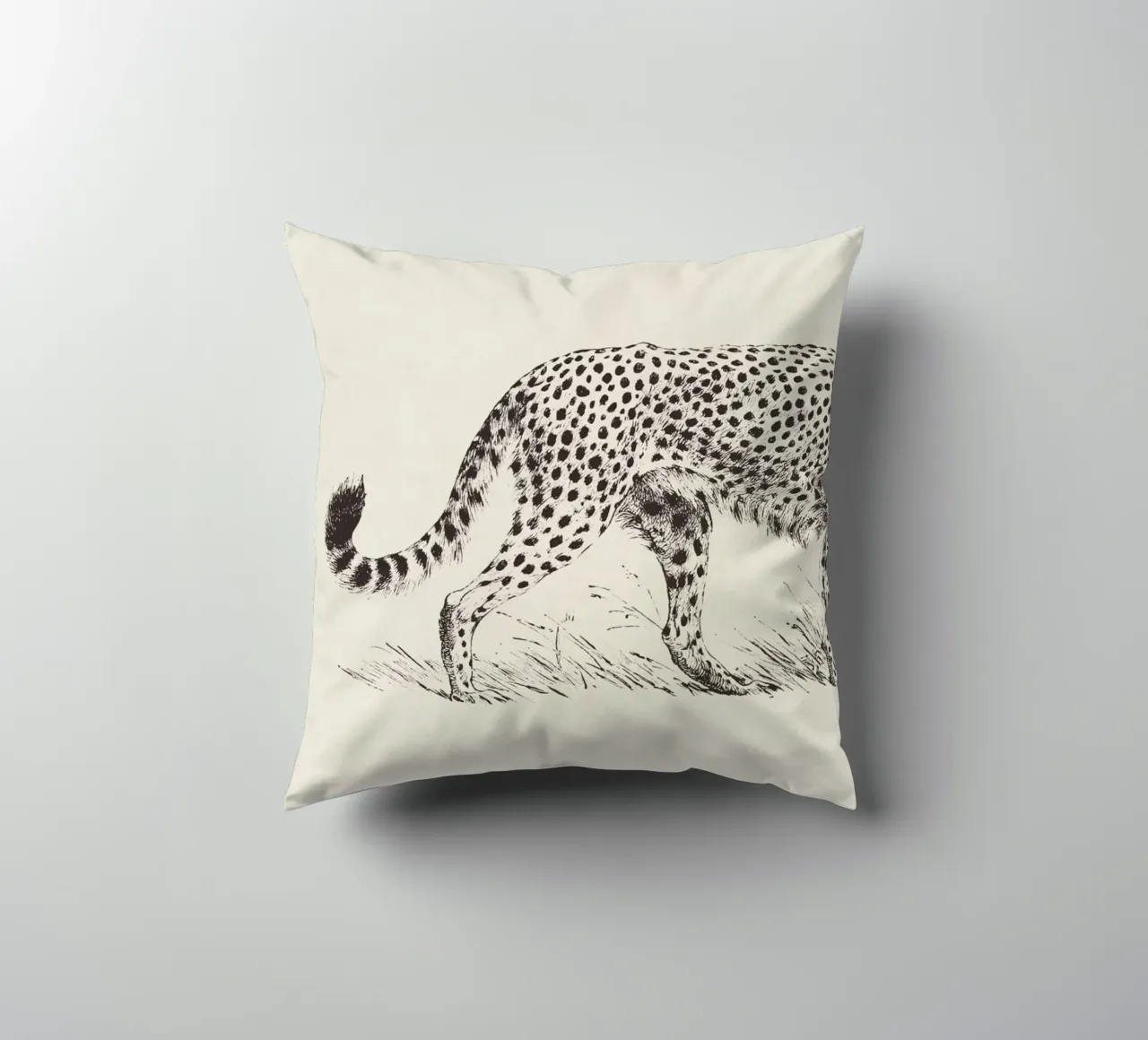 Cheetah Leopard Sketch cuscino da apoloprints