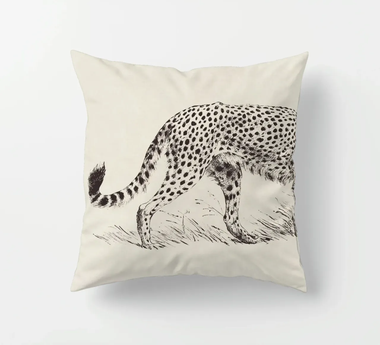 Cheetah Leopard Sketch cuscino da apoloprints