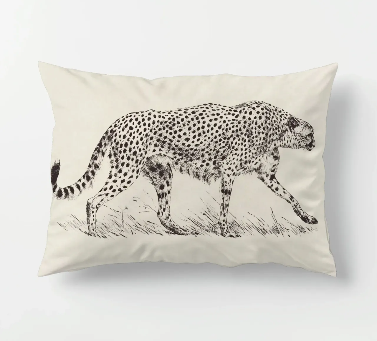Cheetah Leopard Sketch cuscino da apoloprints
