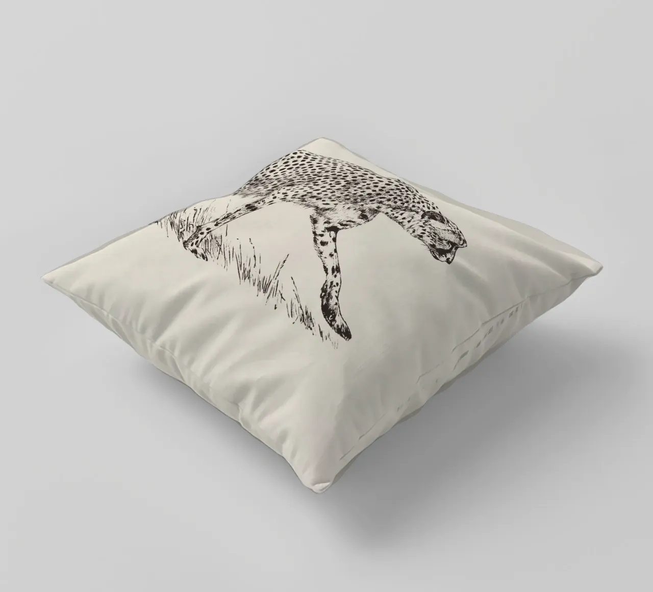 Cheetah Leopard Sketch cuscino da apoloprints